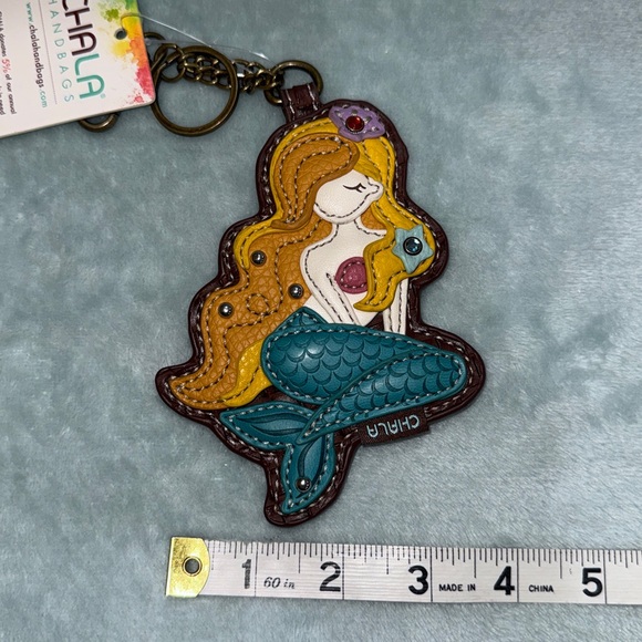Chala Mermaid Keychain with Teal and Brown - Picture 7 of 10